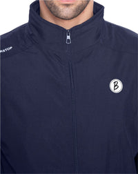 Btag Men's Winter Solid Polyester Full Zip Sportswear Regular Fit Jacket, Pack of 1