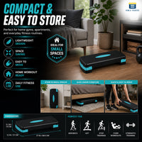 Btag Advanced Fitness Stepper for Aerobics & Cardio Training | Durable Polypropylene Construction | High Load Capacity 200 kg