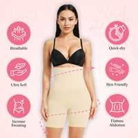 Bimla Traders High Waist Tummy Control Shapewear Shorts | Tummy Tucker| Seamless Body Shaper | Shorts Under Dress | Comfortable | Breathable | Free Size 35 to 75 KG | Skin