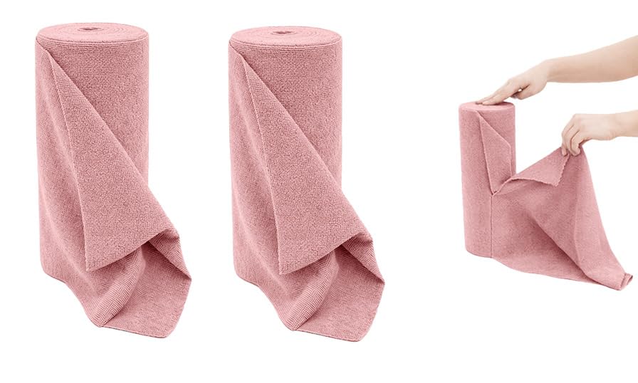 Bimla Traders Microfiber Tear-Away Reusable, Washable, 25x25cm 20 Pieces Cleaning Towels Roll – Premium, Super Absorbent Cloths for Kitchen, Car & Home