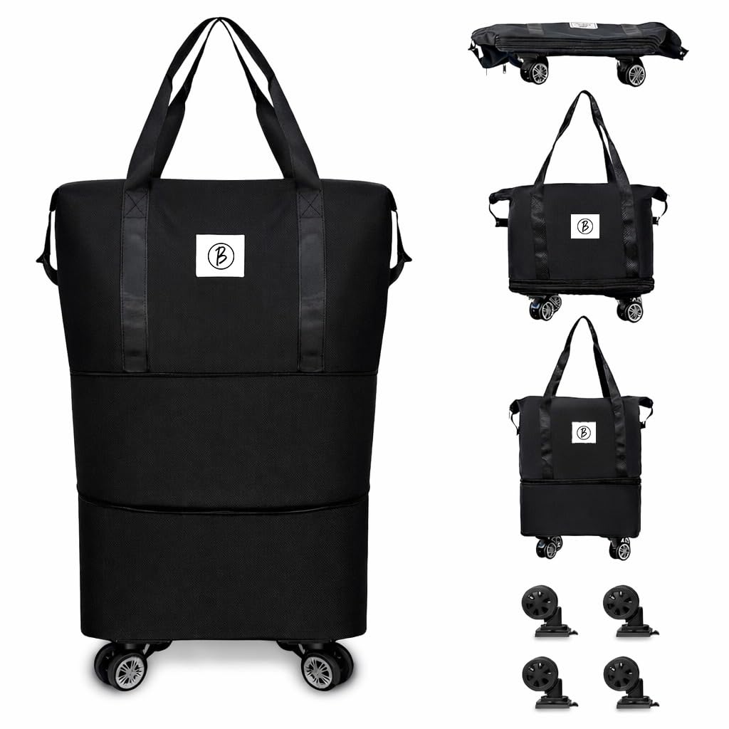 Bimla Traders Travel Duffle Bag with Wheels | Expandable & Waterproof Traveling Bag for Unisex (Pack of 1)