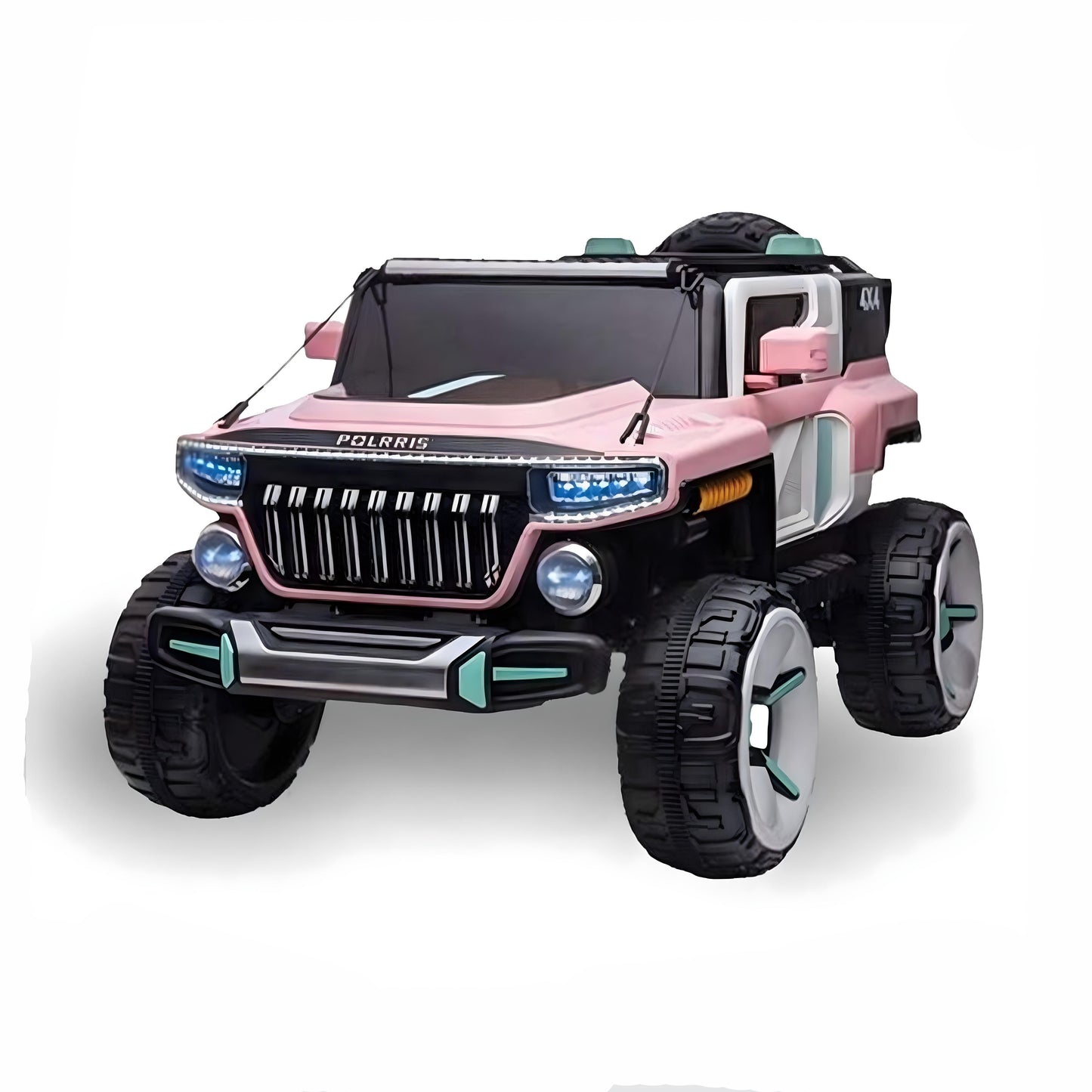 Btag Rechargeable Battery Operated Ride-On Luxury Jeep for Kids with Remote Control, 12V Battery Powered, Dual Control Mode, Swing Function, Led Lights, with Seat Belts.
