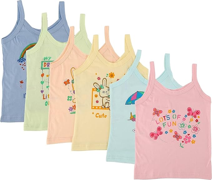 Dowin Girl's Cotton Slip (Pack of 6)