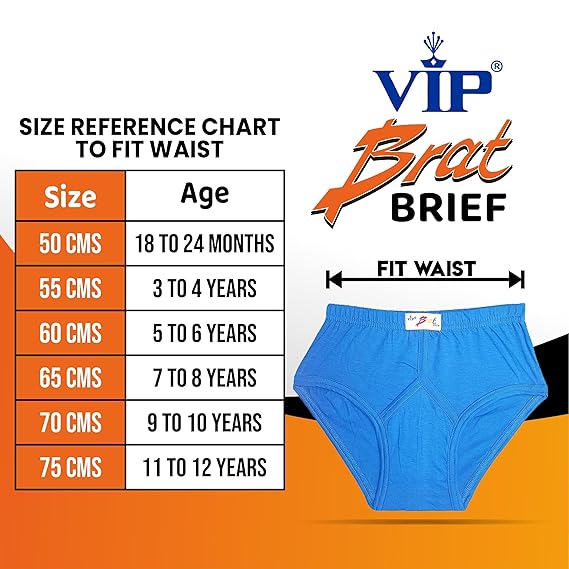 VIP Brat Boys 100% Cotton Stylish Briefs - Pack of 2 - Assorted