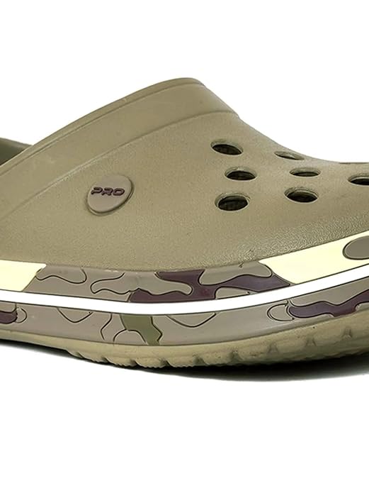 Khadim's Pro Olive Green Washable Clog Sandal for Men