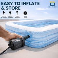 Bimla Traders Premium Inflatable Family Swimming Pool for Kids & Adults | Extra-Large 7 Feet 3-Layer Striped Bath Tub Without Pump, 82x59x23 Inch for Home & Outdoor Use