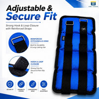 Btag Solid Neoprene Ankle & Wrist Weights | Adjustable Strap | Unisex Leg & Arm Weight Cuffs for Gym, Workout & Training.
