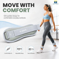 Btag Solid Neoprene Ankle & Wrist Weights| Adjustable Strap | Unisex Leg & Arm Weight Cuffs for Gym, Workout & Training.