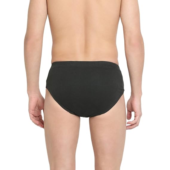 Dixcy Scott Men's 100% Cotton Regular Fit Solid Brief with Ultrasoft Waistband
