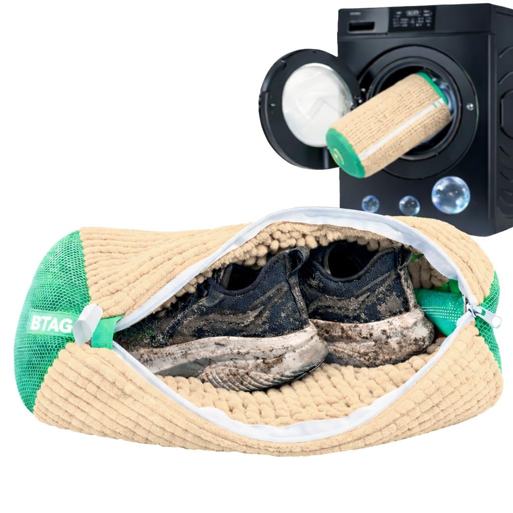 Bimla Traders Reusable Shoe Laundry Bag for Washing Machine & Dryer | Plush Zippered Washing Pouch for Sneakers, Baby Items & Delicates