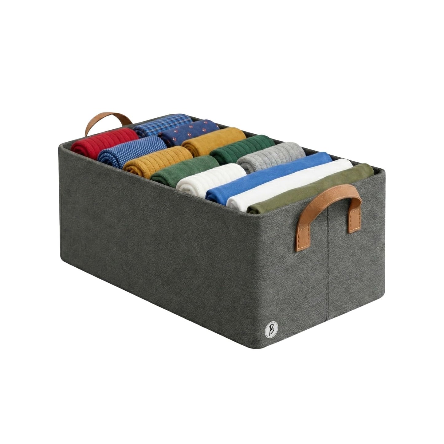 Crae Clothes, Foldable Clothes Storage Baskets for Wardrobe, Books, Saree, Shirts, Stationery Paper, Document Toy, with Handles |