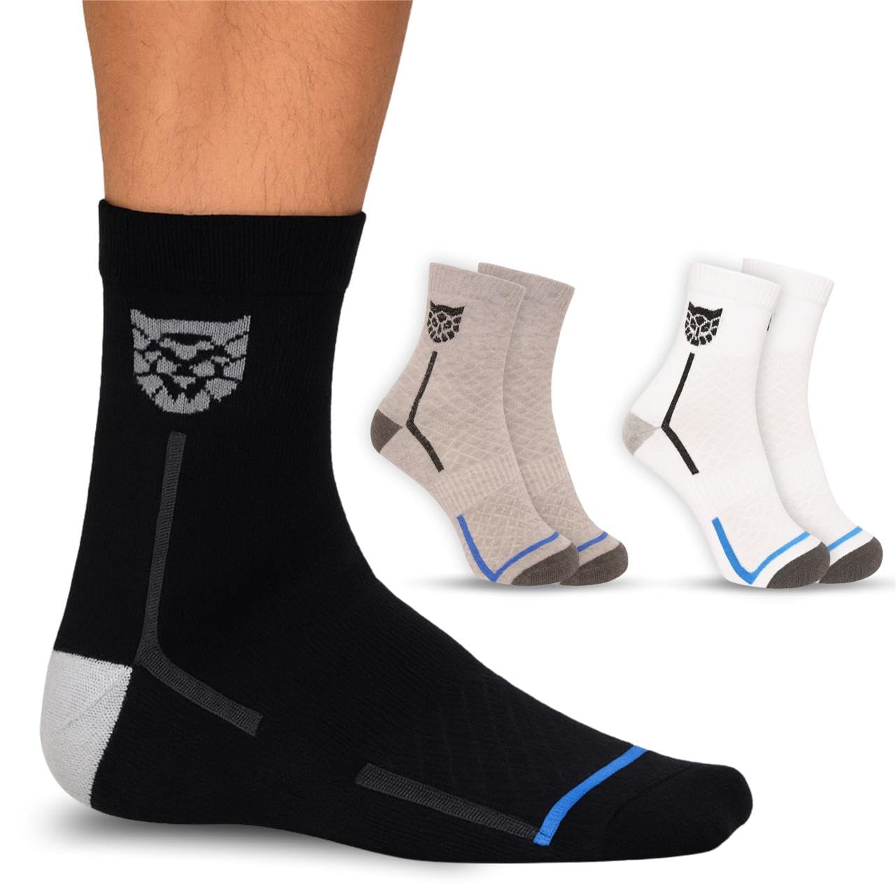 Bimla Traders Solid Ankle Compression Socks for Men & Women, Multicolor, Free Size