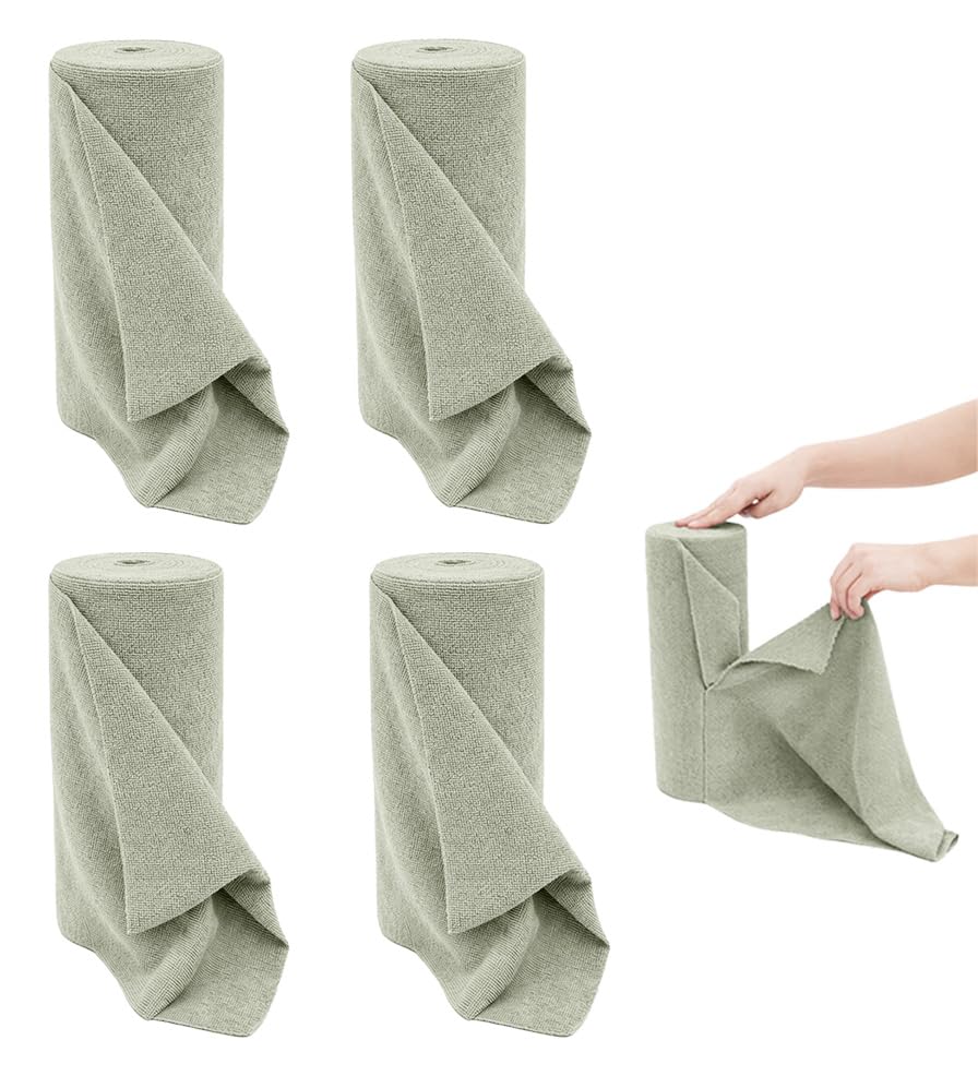 Bimla Traders Microfiber Tear-Away Reusable, Washable, 25x25cm 20 Pieces Cleaning Towels Roll – Premium, Super Absorbent Cloths for Kitchen, Car & Home