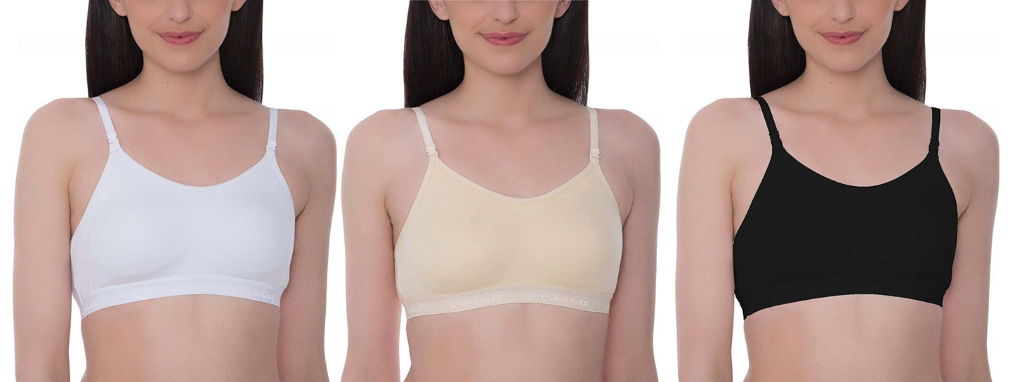 Bimla Traders Sania Comfort Stretch Training Bra for Women's, Teens – Soft, Breathable & Wire-Free Beginner Bra