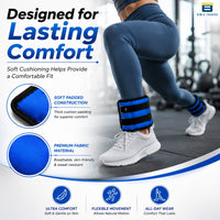 Btag Solid Neoprene Ankle & Wrist Weights | Adjustable Strap | Unisex Leg & Arm Weight Cuffs for Gym, Workout & Training.