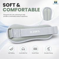 Btag Solid Neoprene Ankle & Wrist Weights| Adjustable Strap | Unisex Leg & Arm Weight Cuffs for Gym, Workout & Training.