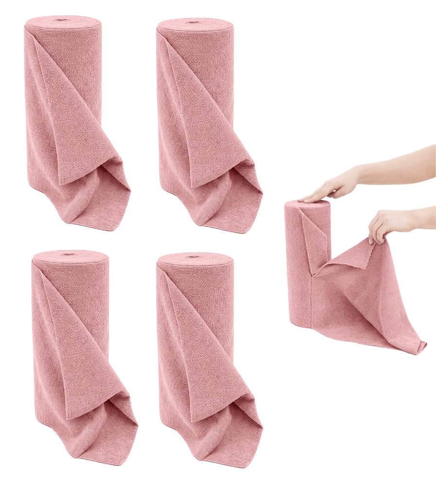 Bimla Traders Microfiber Tear-Away Reusable, Washable, 25x25cm 20 Pieces Cleaning Towels Roll – Premium, Super Absorbent Cloths for Kitchen, Car & Home