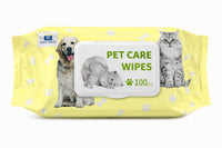 Bimla Traders Pet Grooming Wipes for Dogs & Cats (14 × 18 cm) | 100 Count | pH Balanced Dry Bath | Ear, Paw & Coat Cleaning | Hygiene Essentials | Non-Woven Disposable Cloth 40 GSM