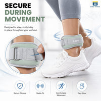 Btag Solid Neoprene Ankle & Wrist Weights| Adjustable Strap | Unisex Leg & Arm Weight Cuffs for Gym, Workout & Training.