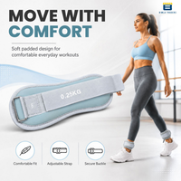 Btag Solid Neoprene Ankle & Wrist Weights| Adjustable Strap | Unisex Leg & Arm Weight Cuffs for Gym, Workout & Training.