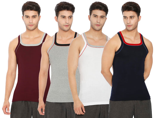 Lux Xylo Cotton Men's Vest Pack of 4