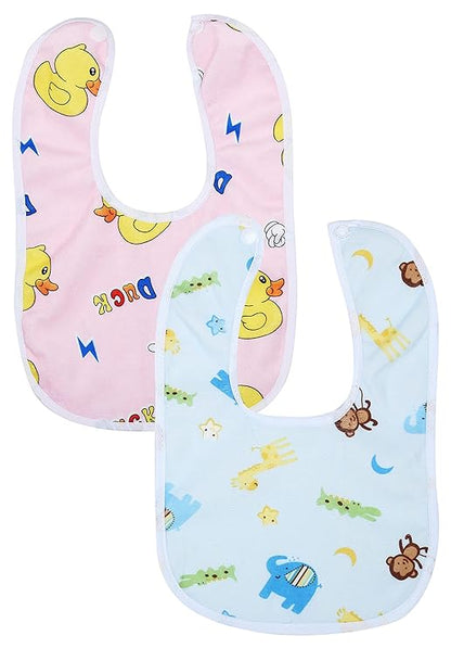 BTfash Babies Soft Button bib for Feeding, Crumb Catcher