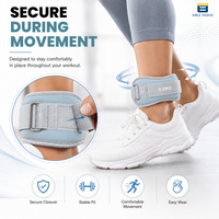 Btag Solid Neoprene Ankle & Wrist Weights| Adjustable Strap | Unisex Leg & Arm Weight Cuffs for Gym, Workout & Training.