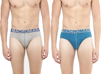 MacroMan M-Series Men's 100% Cotton Briefs (Pack of 2)