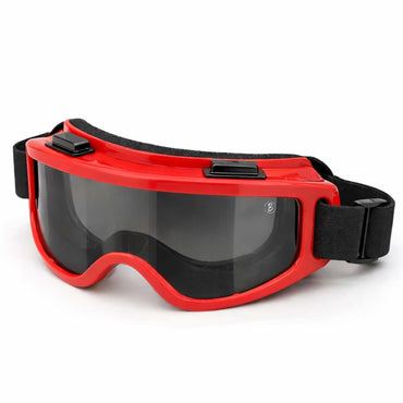 Btag Premium Adult Motocross Dirt Bike Racing, Cycling Goggles – Transparent Lens, Adjustable Strap with Extra Back Padding for Comfort. Pack of 1