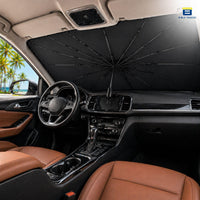 Btag Premium Foldable Car Windshield Sun Shade | Reflective UV & Heat Insulation Sun Protector for Trucks, SUVs & Cars.