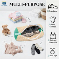 Bimla Traders Reusable Shoe Laundry Bag for Washing Machine & Dryer | Plush Zippered Washing Pouch for Sneakers, Baby Items & Delicates