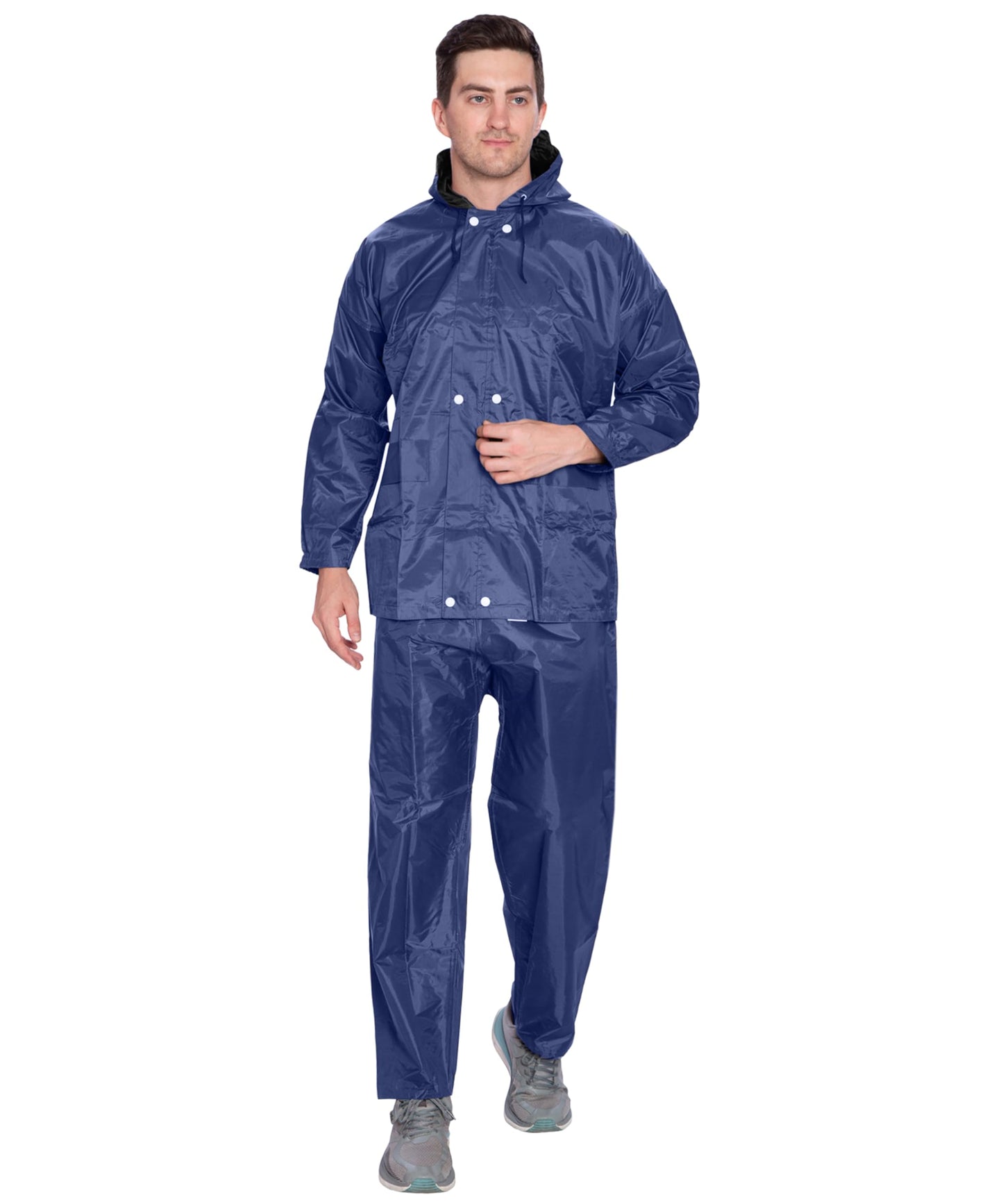 Bimla Traders Men's Lightweight and Waterproof Hood Raincoat With pocket and bag | Solid | Comfortable | Modern