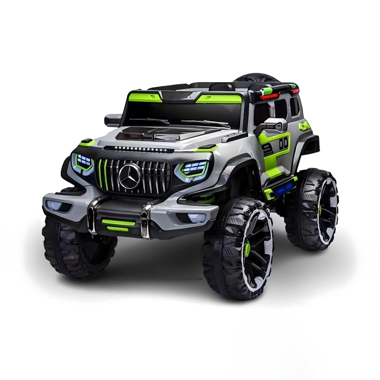 Bimla Traders Rechargeable Battery Operated Ride-On Luxury Jeep for Kids with Remote Control, 12V Battery Powered, Dual Control Mode, Swing Function, Led Lights, with Seat Belts.