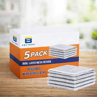 Bimla Traders Stainless Steel Non-Scratch Dish Cleaning Cloth | Reusable Wire Scrubber for Tough Grease on Utensils, Sinks & Counters | Wet & Dry Cleaning