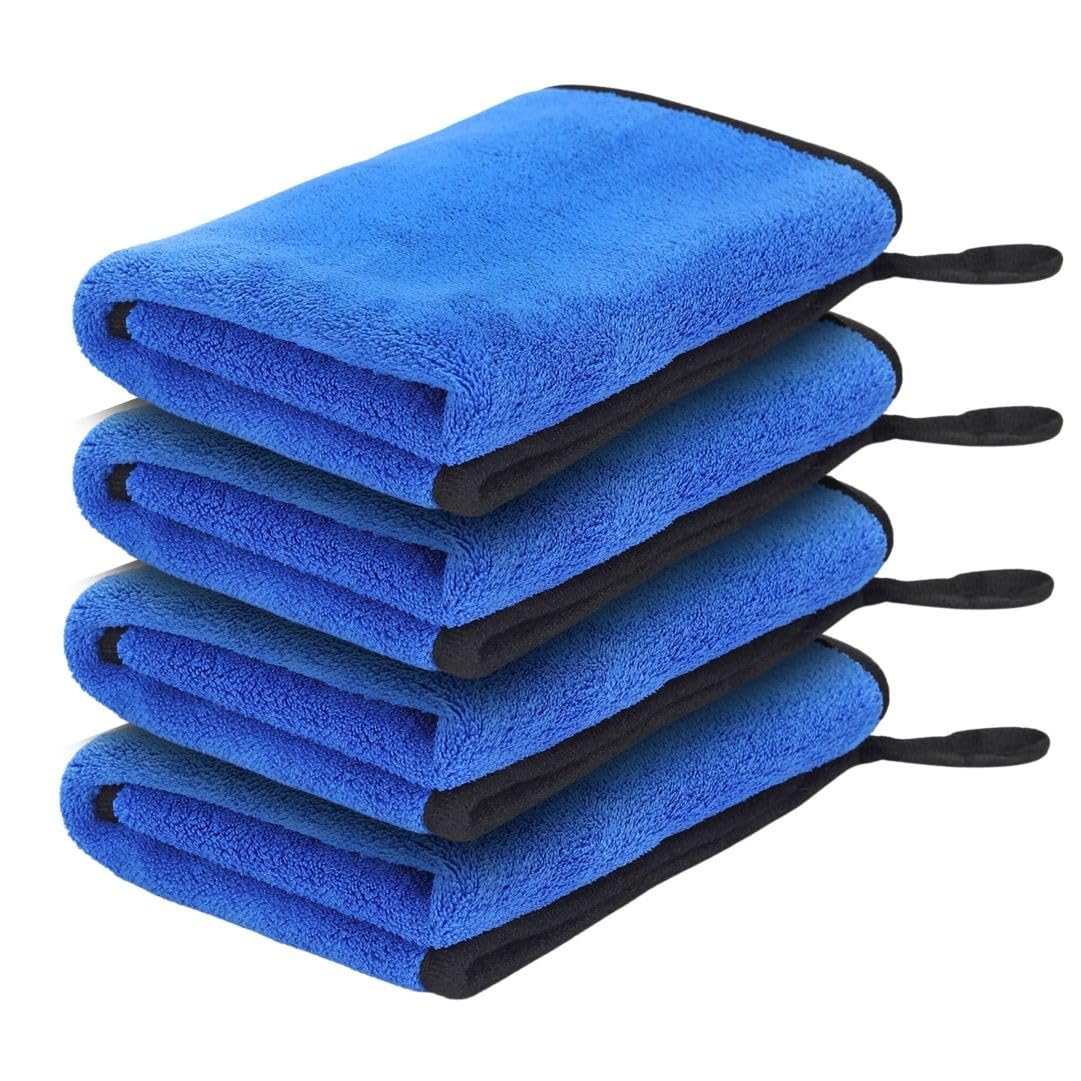 Bimla Traders Microfiber Cleaning Cloth| Highly Absorbent,Lint and Streak Free, Multi-Purpose Wash Cloth for Kitchen,Car,Window,Stainless Steel (Pack of 3)