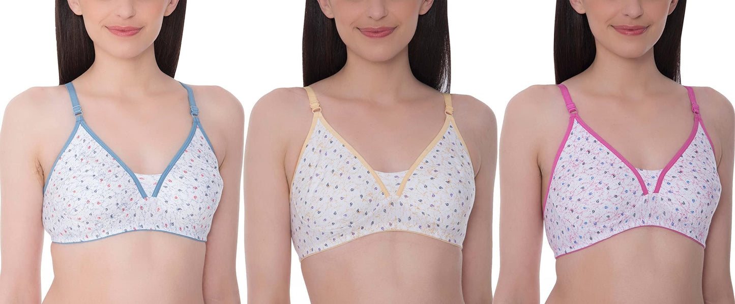 Bimla Traders Gulnaaz Women's Cotton Everyday Bra – Non-Padded, Non-Wired, Full Coverage Comfortable.