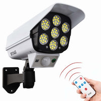 Bimla Traders Motion Sensor Led Solar Light - Security Camera Shaped for Outdoor use, Home, Garden with Remote Control.