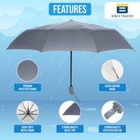 BTfash J-Handle 3 Fold Small size Portable Auto Open Umbrella for Men Women & Kids | UV Protection, Waterproof, Rain, Sunlight Protection | Pack of 1 |