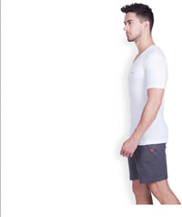 Lux Cozi 100% Cotton Men's Round Neck Half Sleeve Vest (Pack of 2)