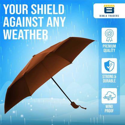 Btag J-Handle 3 Fold Small size Portable Auto Open Umbrella for Men Women & Kids | UV Protection, Waterproof, Rain, Sunlight Protection | Pack of 1