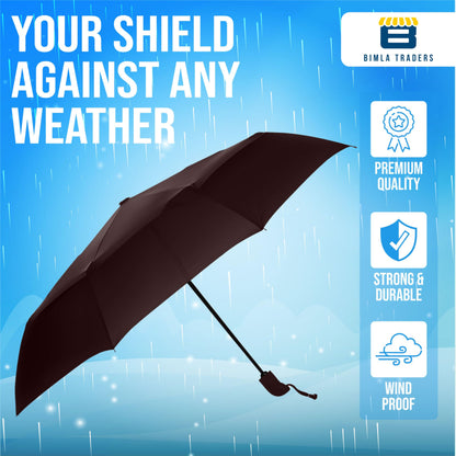 Btag J-Handle 3 Fold Small size Portable Auto Open Umbrella for Men Women & Kids | UV Protection, Waterproof, Rain, Sunlight Protection | Pack of 1