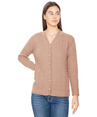Bimla Traders Women Woolen V-Neck Winter Wear Pure Wool Sweater Cardigan | Pack of 1