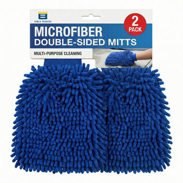Bimla Traders Microfibre Wash Mitt Cleaning Gloves | Heavy-Duty Quality | Super Absorbent | Extra Large.