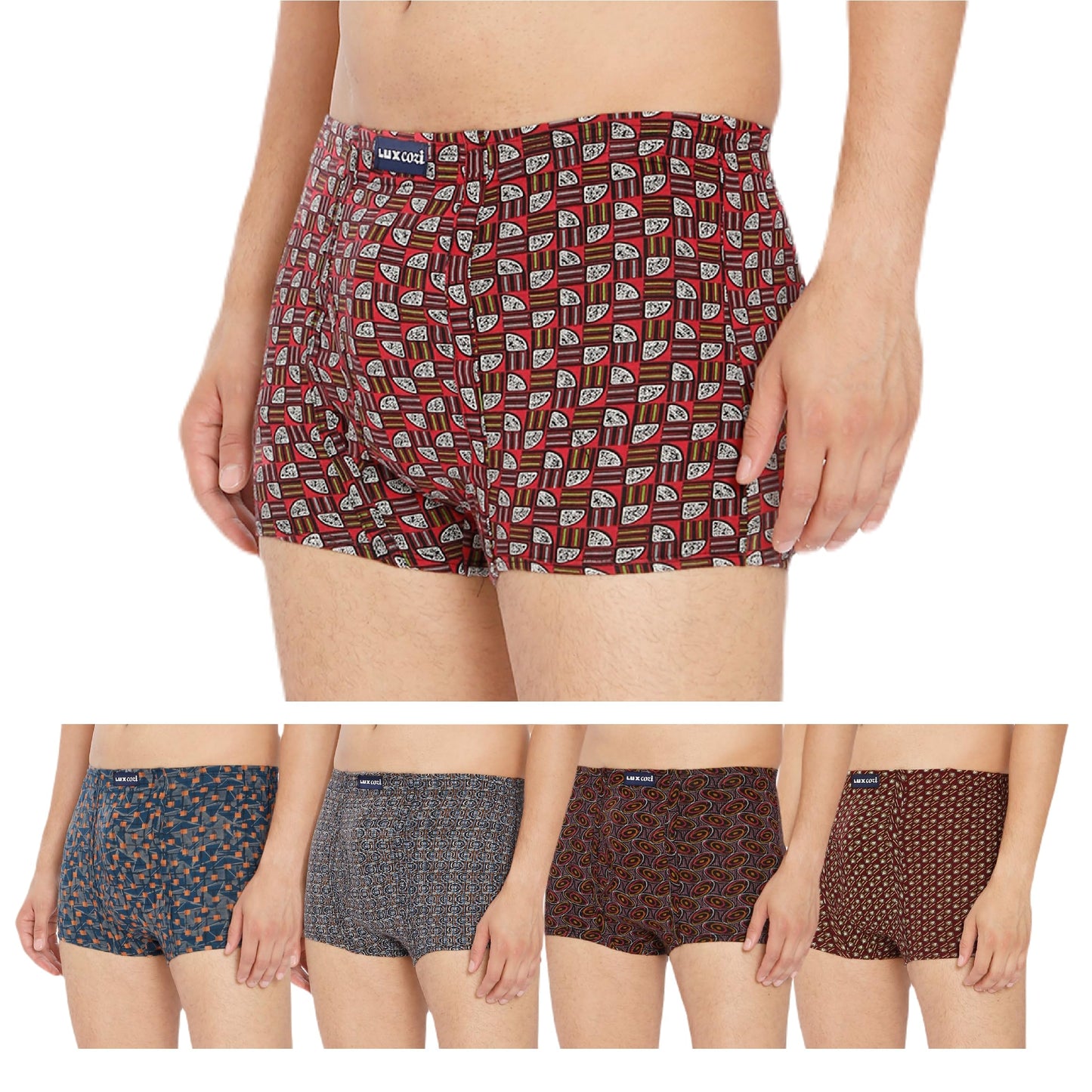 Lux Cozi Men's Cotton Trunks (Pack of 5)