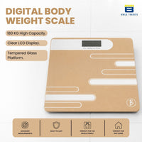 Bimla Traders Premium Digital Body Weight Scale | 26×26 cm Wide Platform | Clear LCD Display | Anti-Skid Base | 180 kg Capacity Cross Design