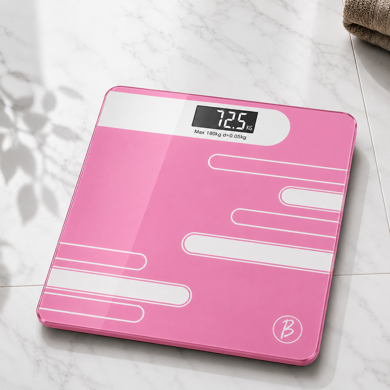 Bimla Traders Premium Digital Body Weight Scale | 26×26 cm Wide Platform | Clear LCD Display | Anti-Skid Base | 180 kg Capacity Cross Design