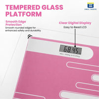 Bimla Traders Premium Digital Body Weight Scale | 26×26 cm Wide Platform | Clear LCD Display | Anti-Skid Base | 180 kg Capacity Cross Design