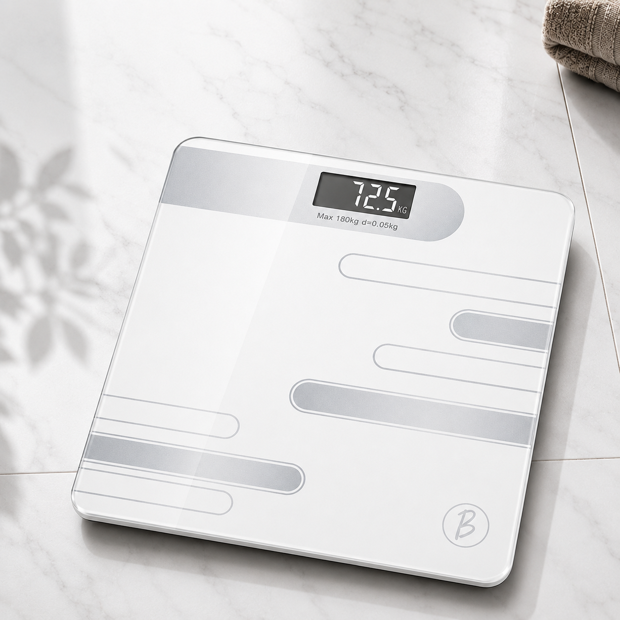 Bimla Traders Premium Digital Body Weight Scale | 26×26 cm Wide Platform | Clear LCD Display | Anti-Skid Base | 180 kg Capacity Cross Design