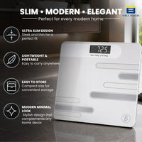 Bimla Traders Premium Digital Body Weight Scale | 26×26 cm Wide Platform | Clear LCD Display | Anti-Skid Base | 180 kg Capacity Cross Design