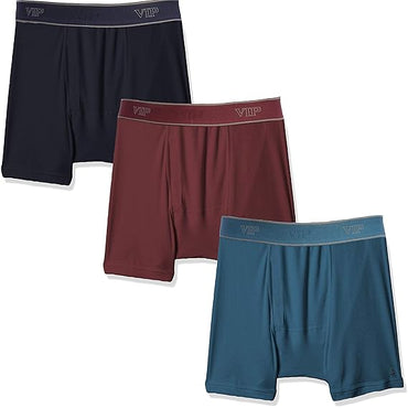 VIP Men's Regal Collection 100% Cotton 1x1 Rib Trunk Pack of 1 (1301_White_Assorted)